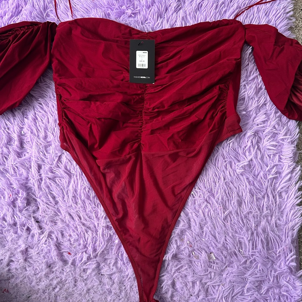 Fashion Nova Red Bodysuit
